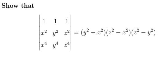 Show that 1 1 x2 y? z2 = (3 a)(2 a)(2 y)
