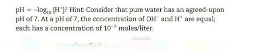 other bonds could generate a hydrophilic substance? 4. The pH scale that