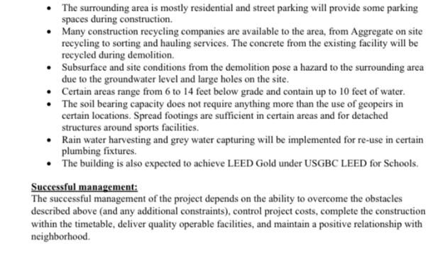 • The surrounding area is mostly residential and street parking will provide some parking spaces during construction. Many co