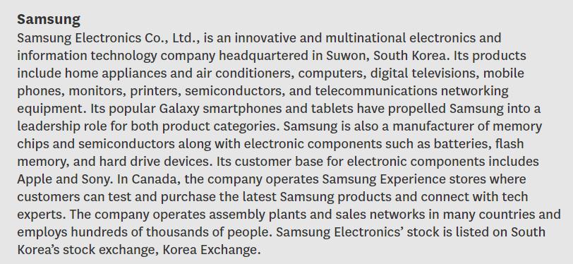 Samsung Samsung Electronics Co., Ltd., is an innovative and multinational electronics and information technology company head