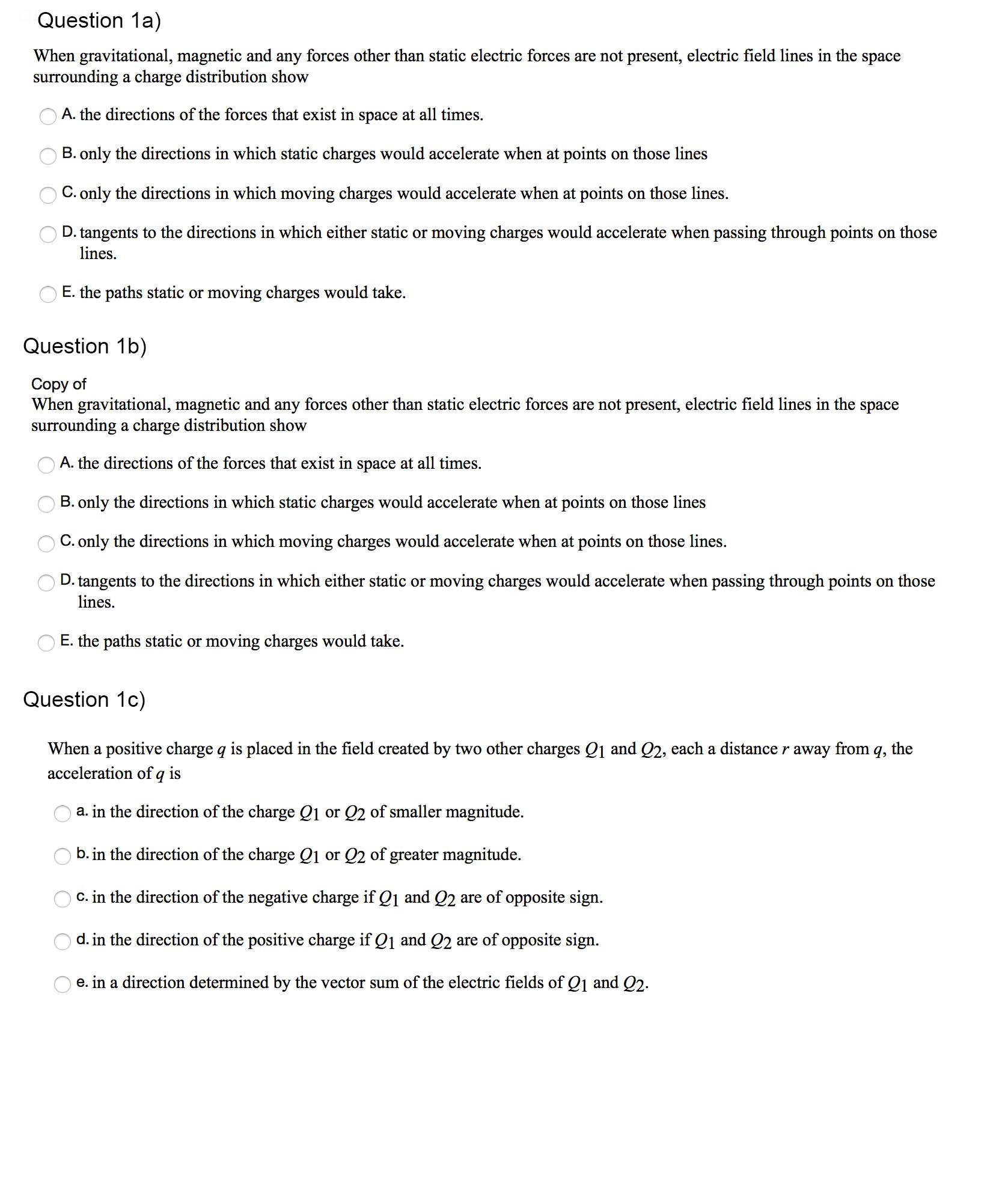 When gravitational, magnetic and any forces other