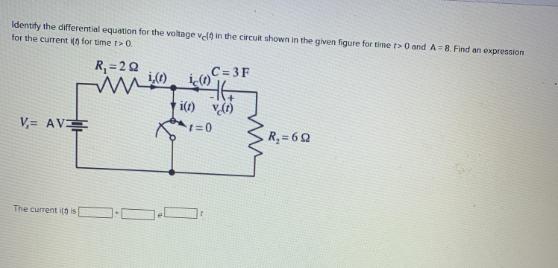 Identify the differential equation for the voltage vd in the circuit shown