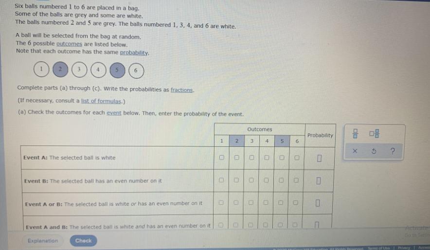 Six balls numbered 1 to 6 are placed in a bag. Some