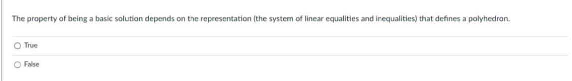 The property of being a basic solution depends on the representation (the