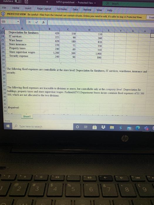 AutoSave T MTV spreadsheet - Protected View e Search File Home Insert Page Layout Formulas Data Review View Help PROTECTED VI