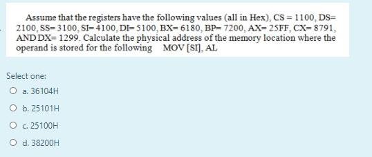 the following instructions (CF AF PF ZF SF respectively using space): MOV