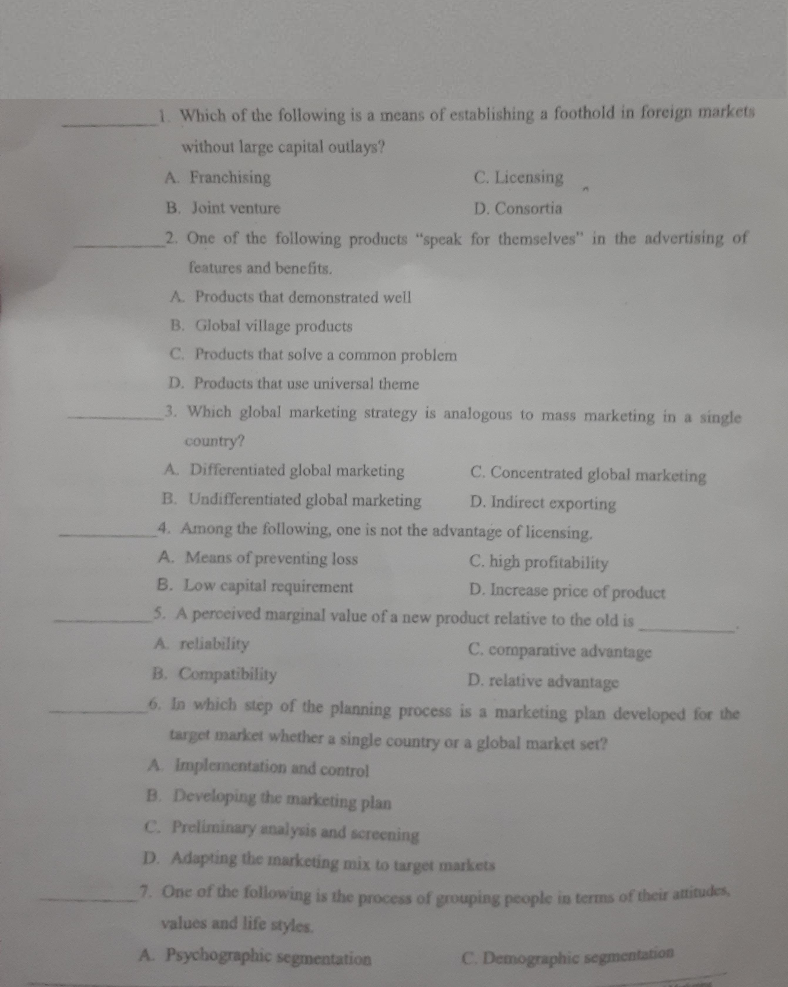 1. Which of the following is a means of establishing a foothold
