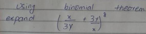 binomial esing expand theorem +3Y 3y