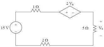 Solved] Find Vx in the circuit of Fig. 2.85. Figure 2.85 For Prob. 2.21. |  SolutionInn