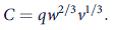 C = qwl3/3