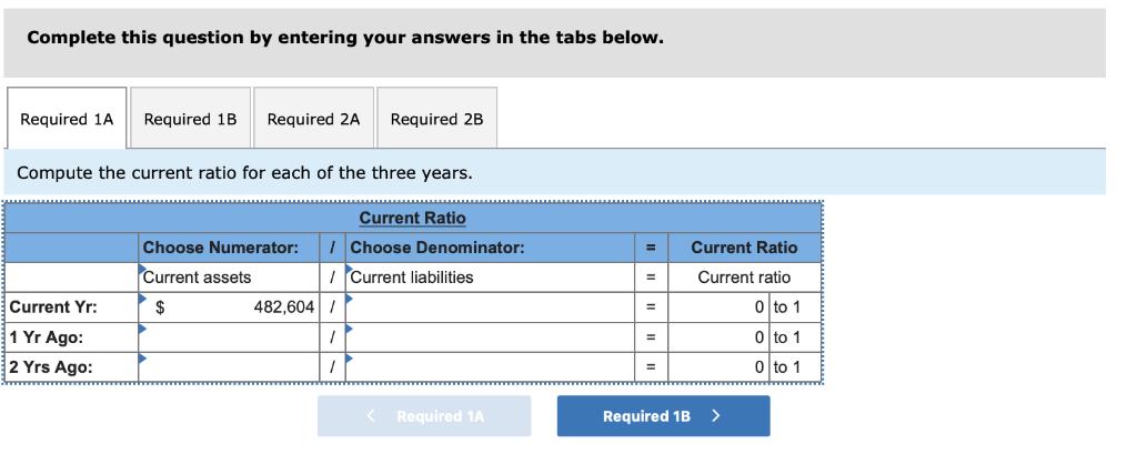 Complete this question by entering your answers in the tabs below. Required 1A Required 1B Required 2A Required 2B Compute th