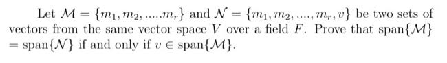 Let M = {m1, m2, .m,} and N = {m1, m2,., m,,