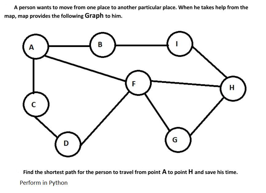 A person wants to move from one place to another particular place.