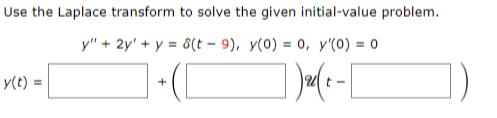 Use the Laplace transform to solve the given initial-value problem. y" +