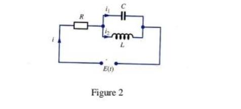 Figure 2 is given by RCL+ L+ Riz = E(t) %3D dt2