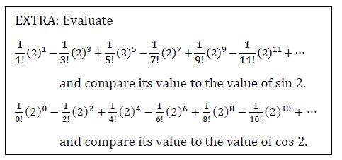EXTRA: Evaluate ... 3! 5! 11! and compare its value to the