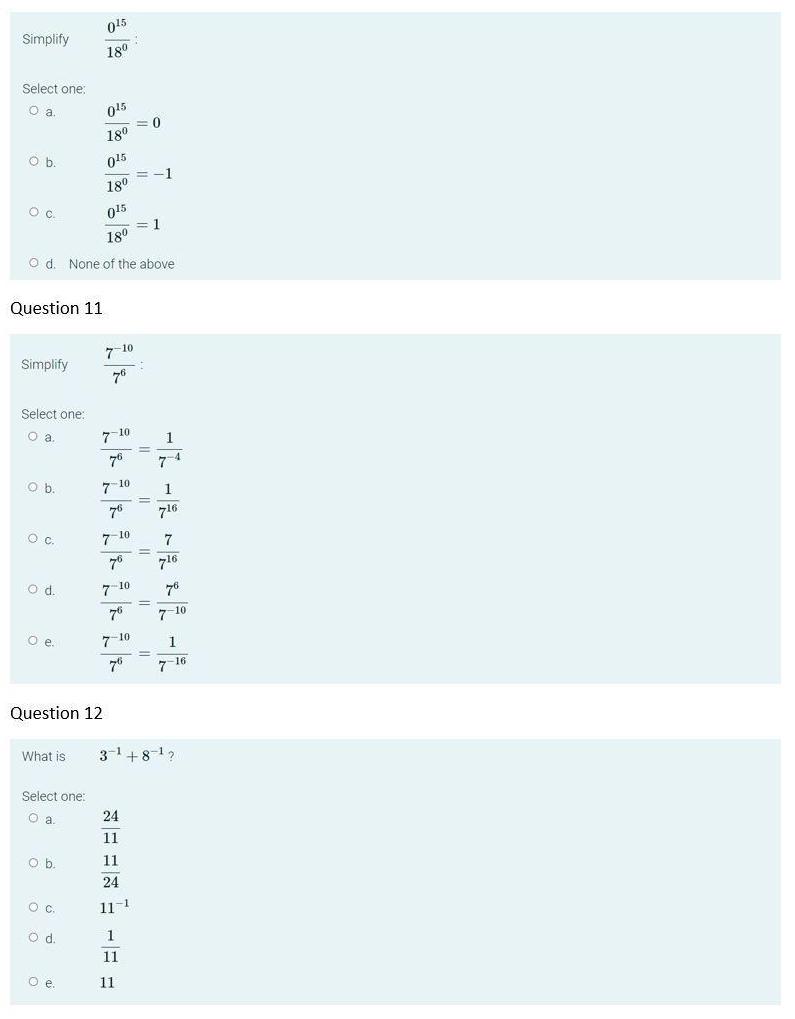 015 Simplify 180 Select one: 015 = 0 180 Ob. 015 !!