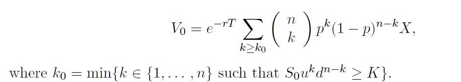 Vo=e+1 ( ) *1 – p)*** SerT k>ko where ko = min{k € {1,...,n} such that Soukan-k > K}.