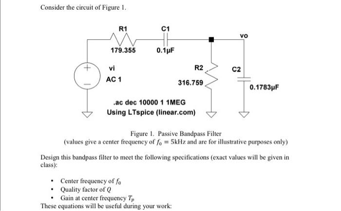 Consider the circuit of Figure 1. R1 C1 VO 179.355