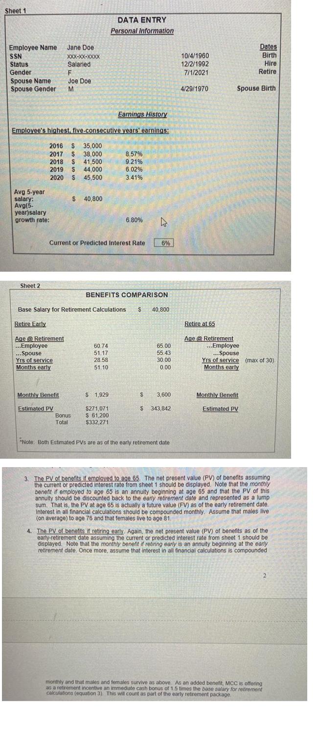 present value (PV) of benefits assuming the current or predicted interest rate