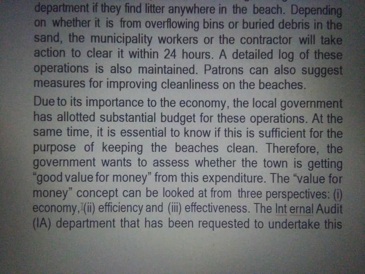 department if they find litter anywhere in the beach. Depending on whether it is from overflowing bins or buried debris in th