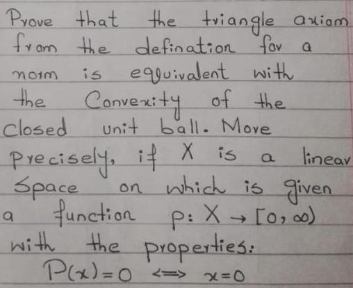 Prove that. from the defination fov a the tviangle axiam triangle is
