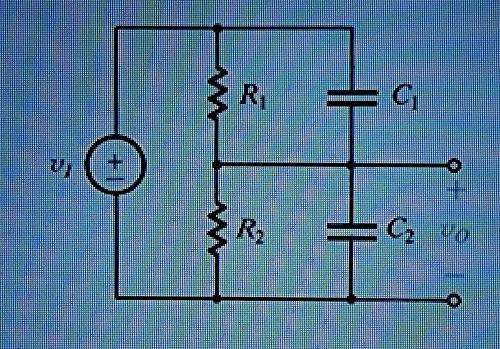 Use the voltage divider rule to find the transfer