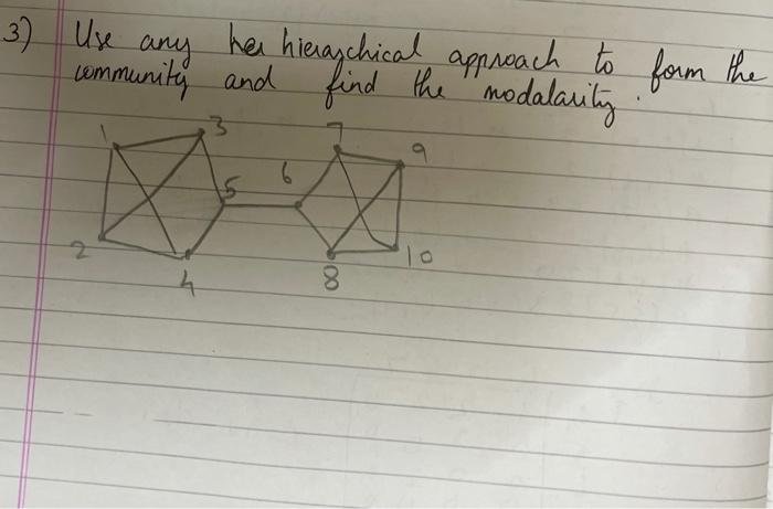 3) Use any her hierarchical approach to form the find the nodalarity 3 3 9 6 8 