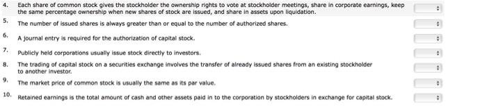 4. Each share of common stock gives the stockholder the ownership rights to vote at stockholder meetings, share in corporate