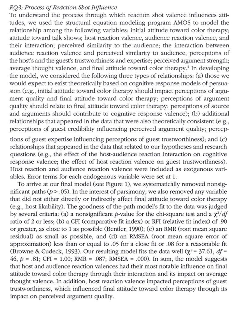 RQ3: Process of Reaction Shot Influence To understand the process through which reaction shot valence influences atti- tudes,