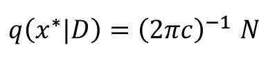 q(x*|D) = (21c)-1 N 