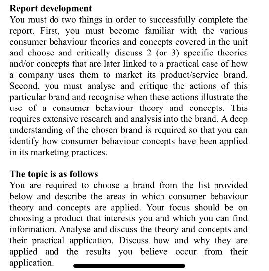 a practically orientated project. This assessment offers the opportunity for you to