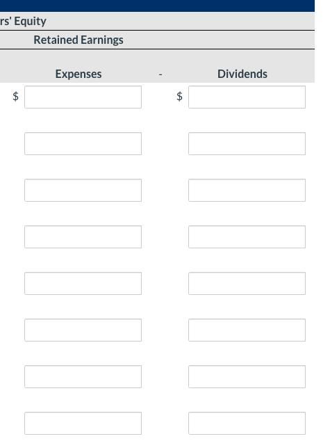 rs Equity Retained Earnings Expenses Dividends $$