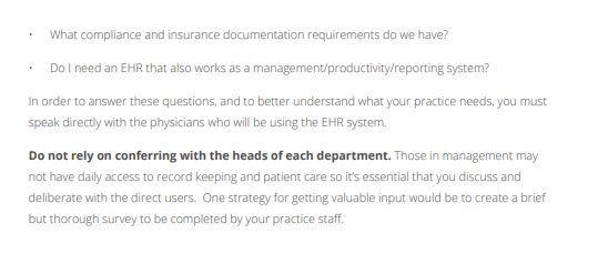 What compliance and insurance documentation requirements do we have? Do I need an EHR that also works as a management/product