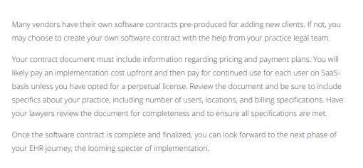 Many vendors have their own software contracts pre produced for adding new clients. If not, you may choose to create your own