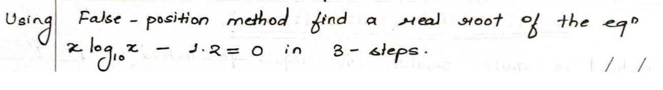 Uaring False - position method find Heal 1oot % the eg of