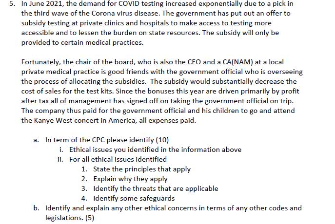 5. In June 2021, the demand for COVID testing increased exponentially due to a pick in the third wave of the Corona virus dis