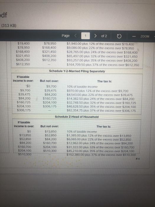 df (313 KB) $19,400 $78,950 $ 168,400 $321.450 $408.200 $612,350 Page > of 2 ZOOM $78,950 $1,940,00 plus 12% of the excess ov