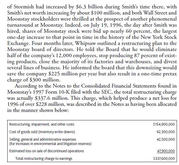 of Stormish had increased by $6.3 billion during Smiths time there, with Smiths net worth increasing by about $100 million,