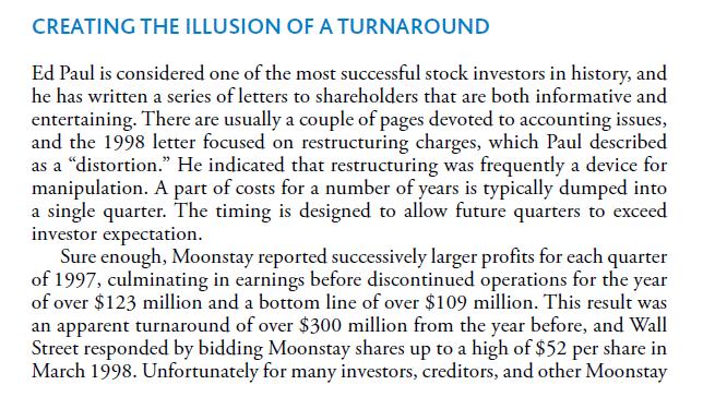 CREATING THE ILLUSION OF A TURNAROUND Ed Paul is considered one of the most successful stock investors in history, and he has