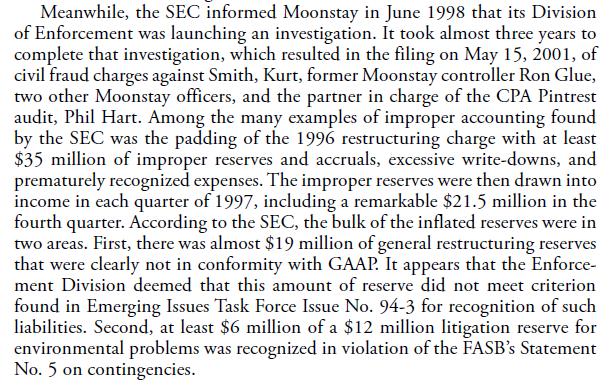 Meanwhile, the SEC informed Moonstay in June 1998 that its Division of Enforcement was launching an investigation. It took al