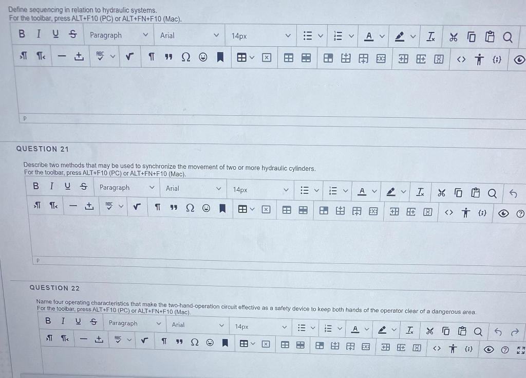 Define sequencing in relation to hydraulic systems. For the toolbar, press ALT+F10 (PC) or ALT+FN+F10 (Mac). B I us Paragraph