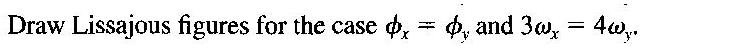 Draw Lissajous figures for the case d, = , and 3w, =
