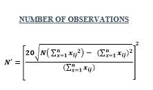 NUMBER OF OBSERVATIONS N= 20 N(E- **) - EF-1*1) *-1*y)