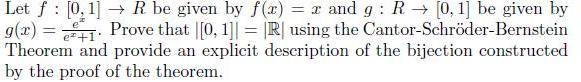 Let f : [0, 1] R be given by f(x) = x