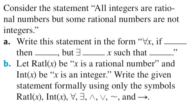 using variables or the symbol Vor the words "for all." Vreal numbers