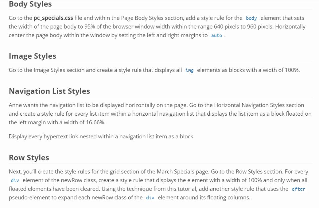 Body Styles Go to the pc specials.css file and within the Page Body Styles section, add a style rule for the body element tha