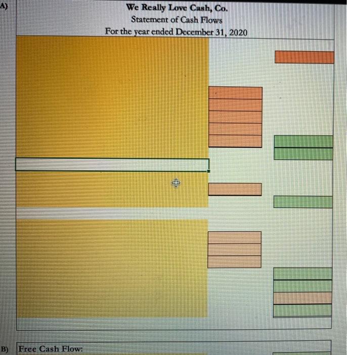 template on the next tab, compute free cash Bow. Grading In order