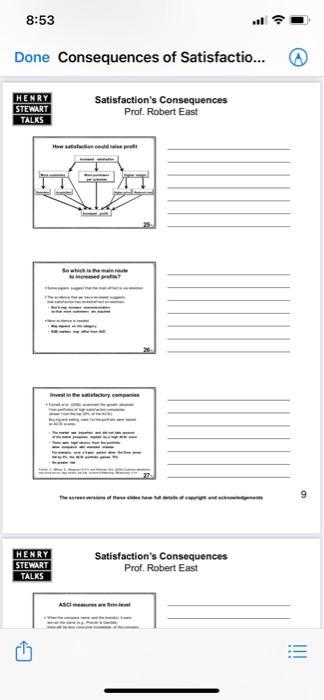8:53 .Done Consequences of Satisfactio... HENRY STEWART TALKS Satisfactions Consequences Prof. Robert East So which is the