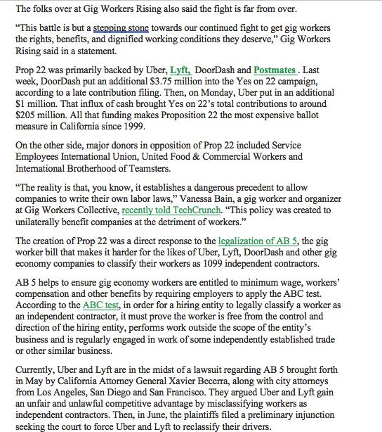 The folks over at Gig Workers Rising also said the fight is far from over. This battle is but a stepping stone towards our c